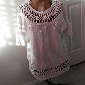 Shenanigans White Knit Sweater size medium